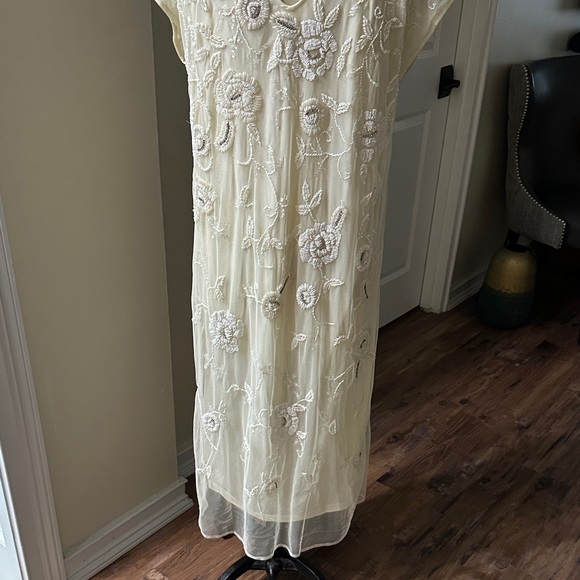 New Zara Embellished Ivory White STUNNING KNIT Bohemian WEDDING BEACH Dress - Picture 9 of 9